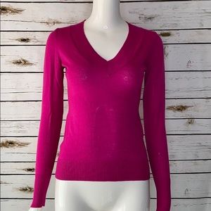 The Limited fucsia v-neck long sleeve XS sweater